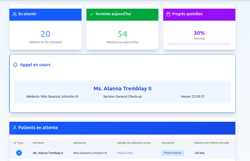 🖥️ Affichage salle d'attente